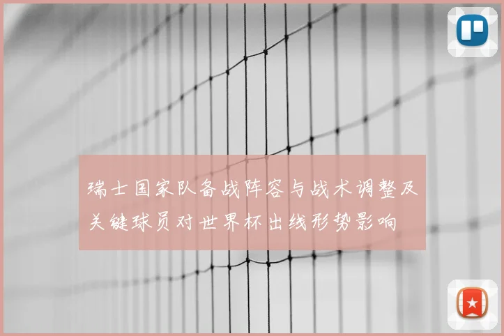瑞士国家队备战阵容与战术调整及关键球员对世界杯出线形势影响